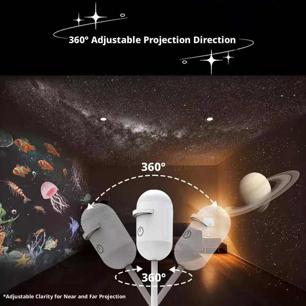 Projektor USB Galaxy 2w1 – Twoje Prywatne Niebo w Każdym Miejscu (3 WARIANTY!)